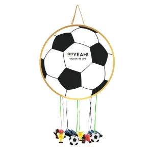 piñata con forma de balón de futbol