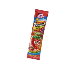 trueno pop fresa en su envoltorio