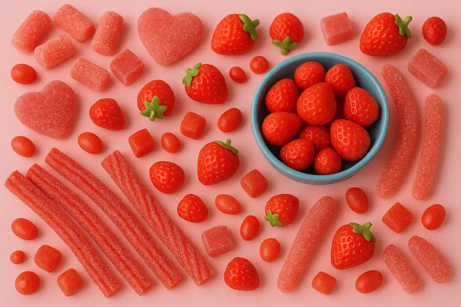 chuches-fresa variedad de chuches de fresa