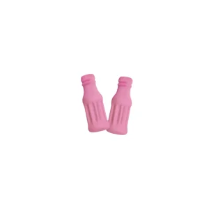 Gominolas con forma de botella de color rosa y textura de foam de la marca Vidal, esponjosas, dulces y sin gluten para mesas dulces y piñatas