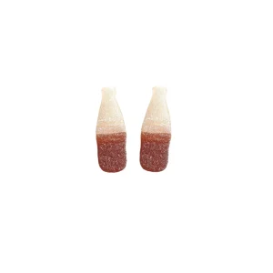 gominolas de botellas de cola pica de Vidal con diseño bicolor y una capa brillante de azúcar pica-pica